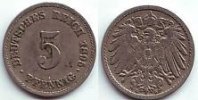Kaiserreich 5 Pfennig 5 Pfennig großer Adler -