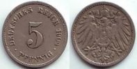 Kaiserreich 5 Pfennig 5 Pfennig großer Adler -