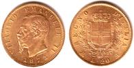 Italien 20 Lire König Vittorio Emanuele II. Foto