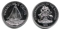 Bahamas 25 Cents Segelschiff - Schiffe -