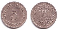 Kaiserreich 5 Pfennig 5 Pfennig - großer Adler -