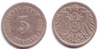 Kaiserreich 5 Pfennig 5 Pfennig - großer Adler -