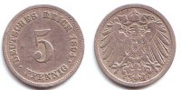 Kaiserreich 5 Pfennig 5 Pfennig - großer Adler -