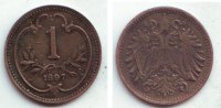 Österreich - Ungarn 1 Heller Franz Joseph I. (1848 - 1916) -