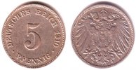 Kaiserreich 5 Pfennig Kursmünze -