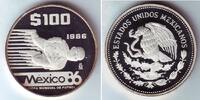 Mexico 100 Pesos Fussball WM 1986 in Mexico - Tormann -