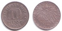 Weimarer Republik 10 Pfennig 10 Pfennig - Ersatzmünze des 1. Weltkrieges