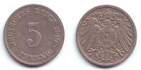 Kaiserreich 5 Pfennig Kursmünze -