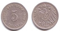 Kaiserreich 5 Pfennig 5 Pfennig - großer Adler -