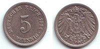Kaiserreich 5 Pfennig 5 Pfennig - großer Adler -