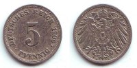 Kaiserreich 5 Pfennig 5 Pfennig - großer Adler -