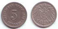 Kaiserreich 5 Pfennig 5 Pfennig - großer Adler -