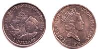 Cook-Inseln 5 Dollar 500 Jahre Amerika - Segelschiff - Christoph Kolumbus -