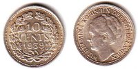 Niederlande 10 Cents Wilhelmina (1890 - 1948)