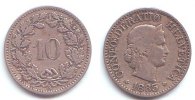 Schweiz 10 Rappen 10 Rappen - Kopfbild der Helvetia -
