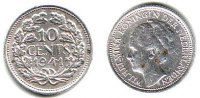 Niederlande 10 Cents Wilhelmina (1890 - 1948)