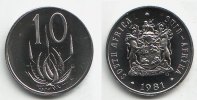 Südafrika 10 Cents Felsenbitterschopf -