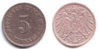 Kaiserreich 5 Pfennig Kursmünze, großer Adler -