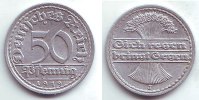 Weimarer Republik 50 Pfennig 50 Pfennig - Ährenbündel