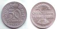 Weimarer Republik 50 Pfennig 50 Pfennig - Ährenbündel
