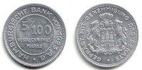 Hamburg 5/100 Verrechnungsmarke Notgeld - Verrechnungsmarke