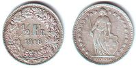 Schweiz 1/2 Franken Stehende Helvetia -