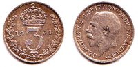 Großbritannien 3 Pence George V. (1910 - 1936) -