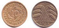 Drittes Reich 10 Reichspfennig 10 Reichspfennig