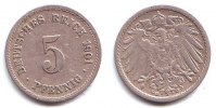Kaiserreich 5 Pfennig 5 Pfennig - großer Adler -