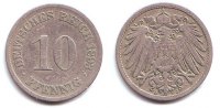 Kaiserreich 10 Pfennig 10 Pfennig - großer Adler -