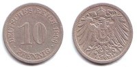 Kaiserreich 10 Pfennig 10 Pfennig - großer Adler -