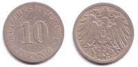 Kaiserreich 10 Pfennig 10 Pfennig - großer Adler -