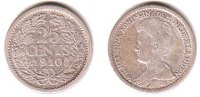 Niederlande 25 Cents Wilhelmina (1890 - 1948)