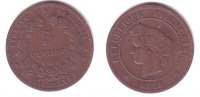 Frankreich 5 Centimes Marianne nach links blickend -