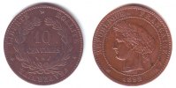 Frankreich 10 Centimes Marianne nach links blickend -