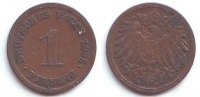 Kaiserreich 1 Pfennig Kursmünze großer Adler -