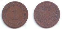 Kaiserreich 1 Pfennig Kursmünze großer Adler -