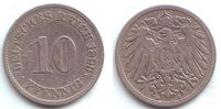 Kaiserreich 10 Pfennig Kursmünze großer Adler -