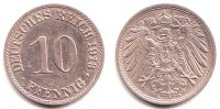 Kaiserreich 10 Pfennig Kursmünze großer Adler -