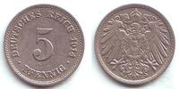 Kaiserreich 5 Pfennig Kursmünze, großer Adler -