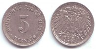 Kaisereich 5 Pfennig Kursmünze, großer Adler -