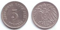 Kaiserreich 5 Pfennig 5 Pfennig - großer Adler -