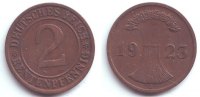 Weimarer Republik 2 Rentenpfennig 2 Reichspfennig - Ährenbübdel