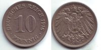 Kaiserreich 10 Pfennig 10 Pfennig - großer Adler -