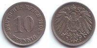 Kaiserreich 10 Pfennig 10 Pfennig - großer Adler -
