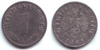 Drittes Reich 1 Reichspfennig 1 Reichspfennig - mit Hakenkreuz