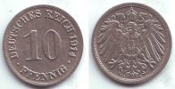 Kaiserreich 10 Pfennig 10 Pfennig - großer Adler -