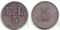 München 5 Pfennig Privates Notgeld - München - E.L. 5 - Eduard Lacher - Putz- & Modewaren -