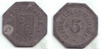 Mainz 5 Pfennig Notgeld der Stadt Mainz - 5 Pfennig -