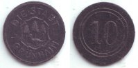 10 Pfennig ohne Angabe Grünhain Notgeld der Stadt Grünhain - 10 Pfennig Pappe st